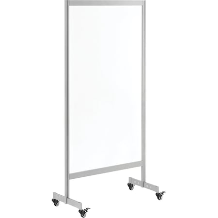 Global Industrial Clear Mobile Divider, Acrylic, 30W x 60H 695871